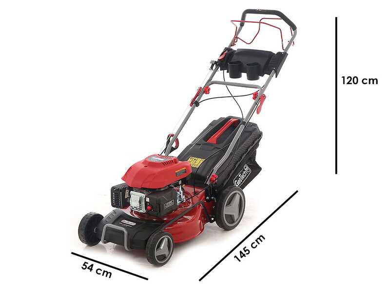 GeoTech Pro S46-175 BMSGW - Tondeuse &agrave; gazon thermique tract&eacute;e - Moteur de 173 cc