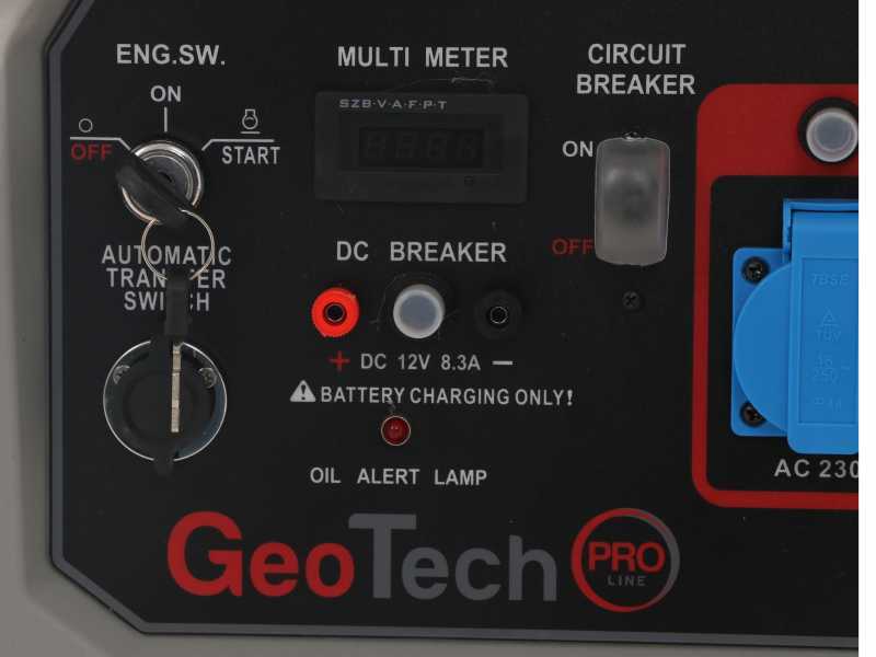 GeoTech PRO GGP 8000 ESA - Groupe &eacute;lectrog&egrave;ne 6.5 KW monophas&eacute; sur chariot - d&eacute;m. &eacute;lectrique