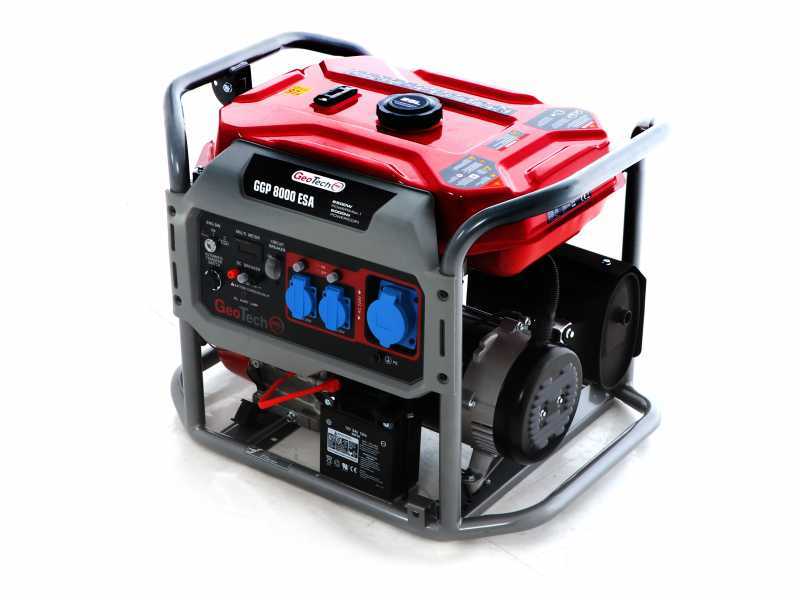 GeoTech-Pro GGP 8000 ESA - Groupe &eacute;lectrog&egrave;ne sur chariot d&eacute;m. &eacute;lectrique avec AVR 6.5 KW - Continue 6 Kw Monophas&eacute;