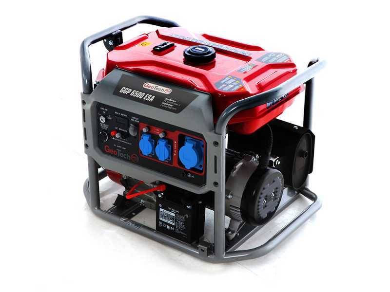 GeoTech-Pro GGP 6500 ESA - Groupe &eacute;lectrog&egrave;ne sur chariot avec AVR d&eacute;m. &eacute;lectrique 5.4 kW - Continue 5 kW Monophas&eacute;
