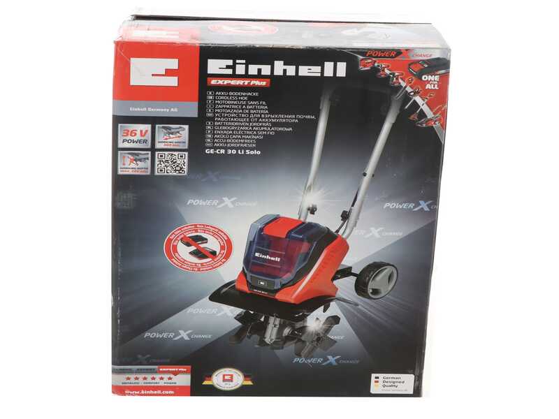 Einhell GE-CR 30 Li - Motobineuse &agrave; batterie avec roues - 2 batteries 18V 4Ah