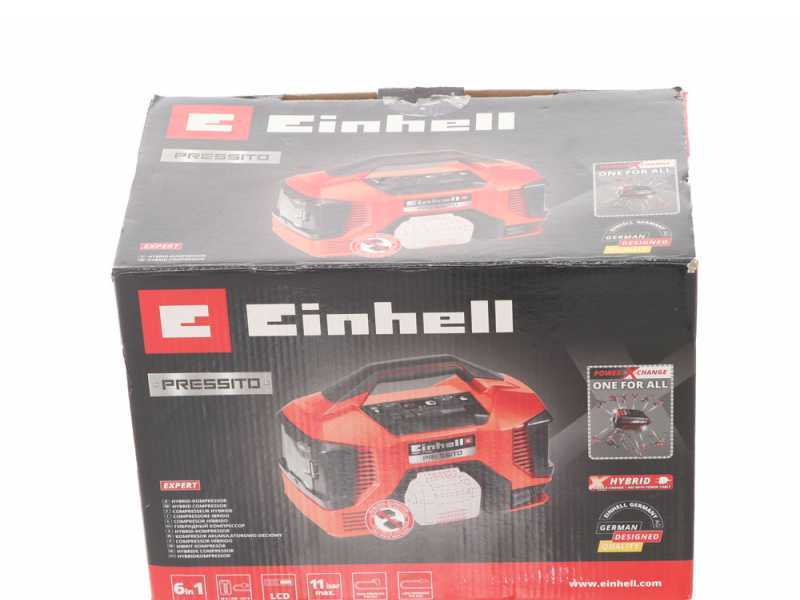 Einhell PRESSITO TE-AC 18/11 LiAC - Compresseur d'air &agrave; batterie compact portatif - 2.5 Ah 18V