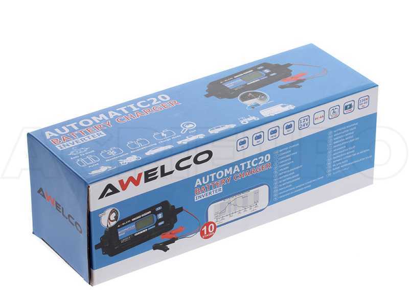 Awelco Automatic 20 - Chargeur de batterie/mainteneur de charge automatique - 12V / 24V - batteries jusqu'&agrave; 120A