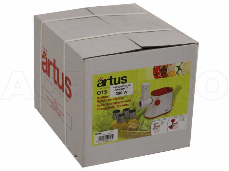 ARTUS G15 - R&acirc;pe et Coupe-l&eacute;gumes - 4 rouleaux amovibles offerts - 300W