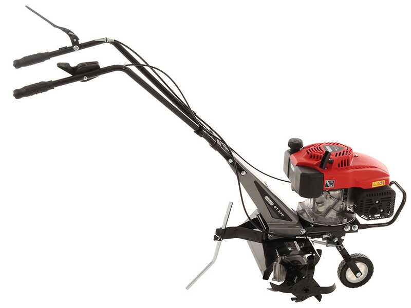 Motobineuse GeoTech GT 370 avec moteur OHV 5.5 HP &agrave; essence de 161 cm3 - 1 vitesse avant