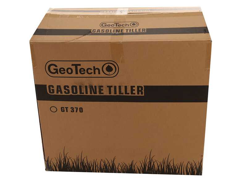 Motobineuse GeoTech GT 370 avec moteur OHV 5.5 HP &agrave; essence de 161 cm3 - 1 vitesse avant
