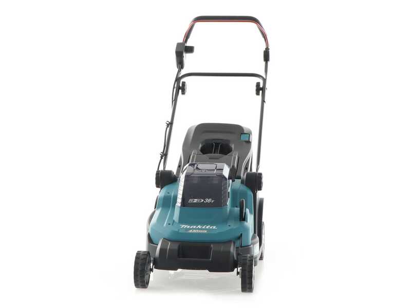 Makita DLM432PT2 - Tondeuse &agrave; gazon &eacute;lectrique 2 X 5 Ah au lithium - Bac de ramassage, 43 cm