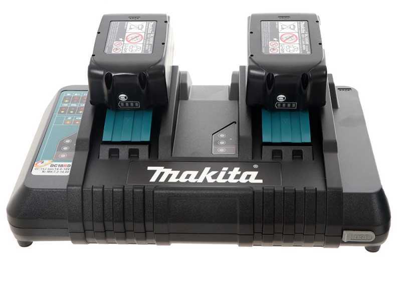 Tron&ccedil;onneuse &agrave; batterie Makita DUC353Z - 2 batteries de 5Ah 18V et chargeur de batterie inclus