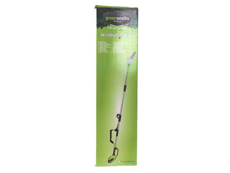 Perche &eacute;lagueuse &agrave; batterie Greenworks G40PSF 40V - Sur rallonge, &agrave; bretelle - SANS BATTERIE ni CHARGEUR