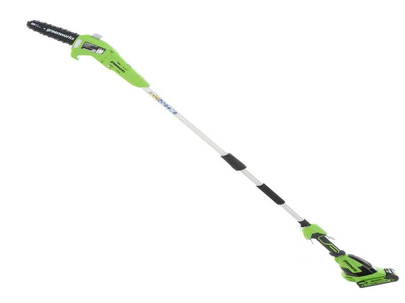 Perche &eacute;lagueuse &agrave; batterie Greenworks G40PSF 40V - Sur rallonge, &agrave; bretelle - SANS BATTERIE ni CHARGEUR