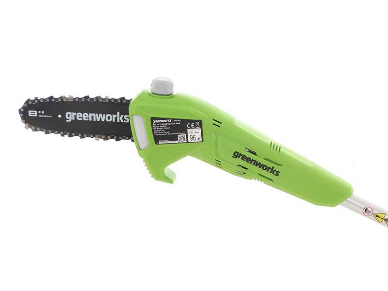 Perche &eacute;lagueuse &agrave; batterie Greenworks G40PSF 40V - Sur rallonge, &agrave; bretelle - SANS BATTERIE ni CHARGEUR