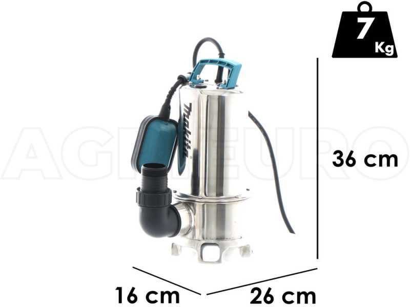 Makita PF1110 - Pompe &agrave; immersion &eacute;lectrique pour eaux charg&eacute;es - de 1100 watt