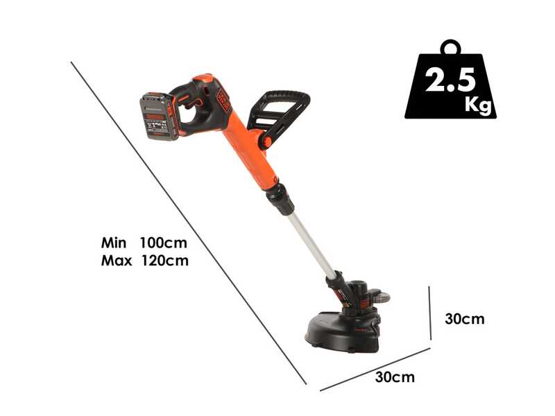 Black &amp; Decker STC1820EPC-QW  - Coupe-bordure &agrave; batterie 18V 2Ah + une batterie 18V 2Ah offerte