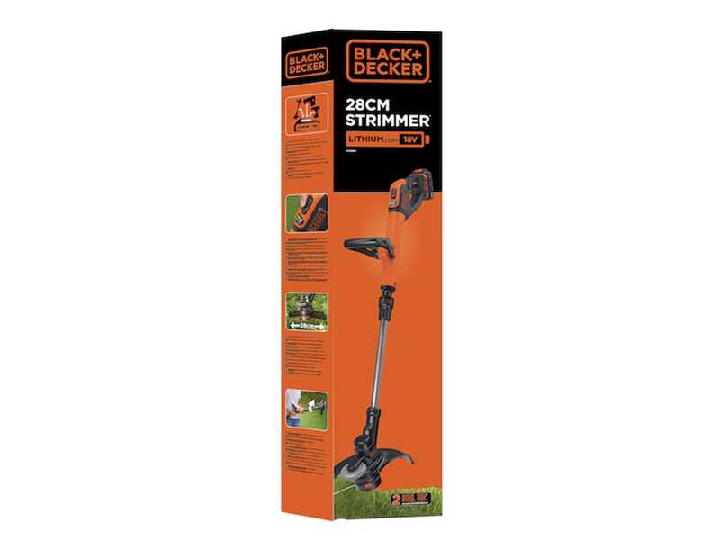 Black &amp; Decker STC1820EPC-QW  - Coupe-bordure &agrave; batterie 18V 2Ah + une batterie 18V 2Ah offerte