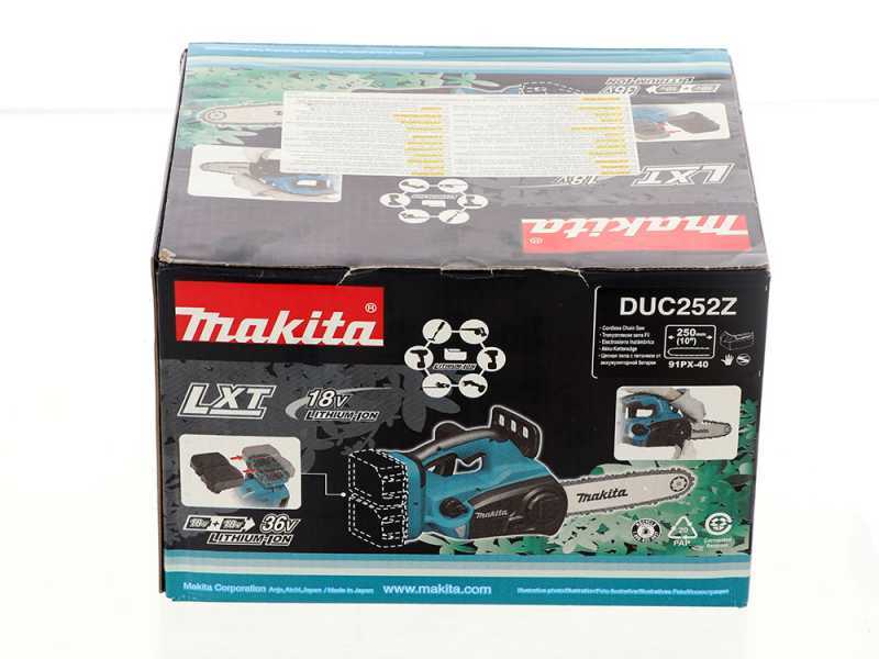 Makita DUC252 - Tron&ccedil;onneuse &agrave; batterie - 2 x 18 V 5 Ah - Guide 25 cm