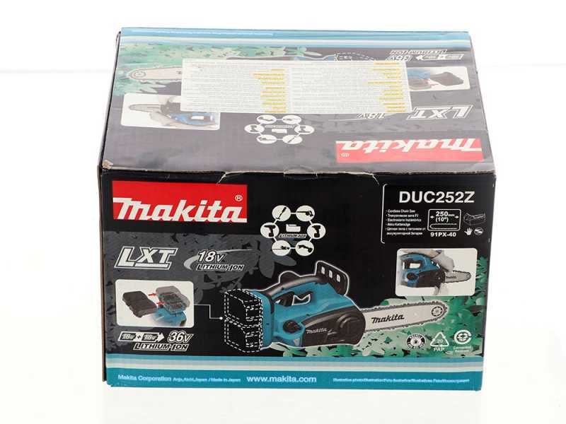 Tron&ccedil;onneuse &agrave; batterie Makita DUC252Z - batterie 5Ah 18V et chargeur de batterie inclus