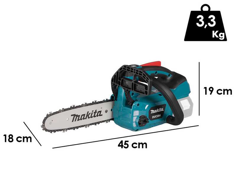 Makita DUC254 - Tron&ccedil;onneuse &agrave; batterie 18V  3Ah - Lame de 25 cm