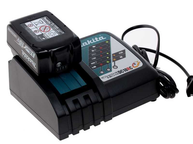 Tron&ccedil;onneuse &eacute;lectrique &agrave; batterie Makita DUC254Z - batterie de 3Ah 18V et chargeur de batterie inclus