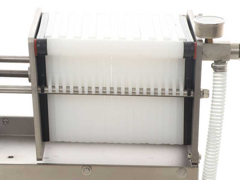 Grifo Professional FCP20-Olio - Filtre &agrave; plaques pour huile sur chariot - Pompe INOX Liverani