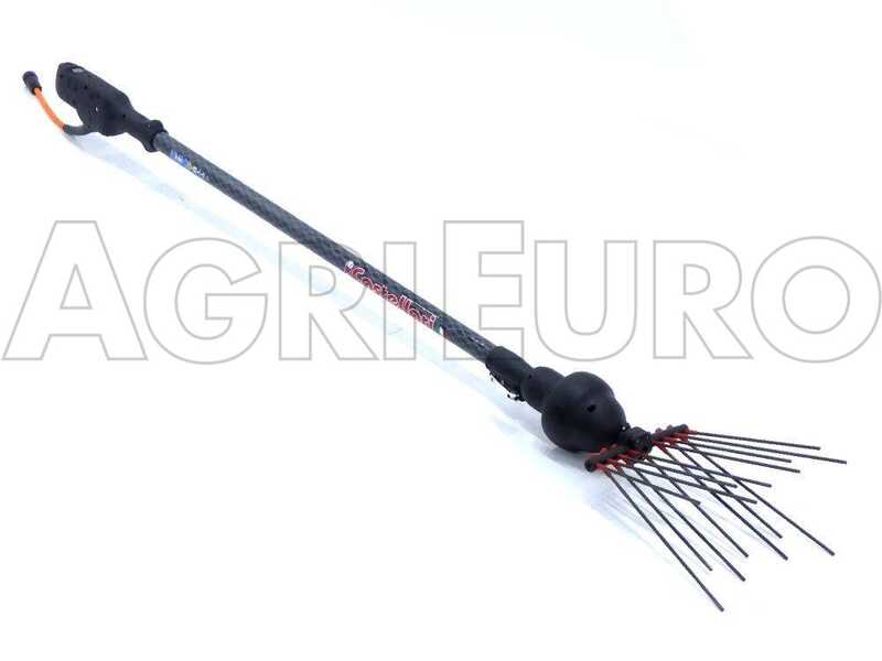 Castellari Fenix L V2 - Peigne vibreur &eacute;lectrique &agrave; batterie de type automobile avec c&acirc;ble inclus - Perche t&eacute;lescopique en carbone 230/320 cm