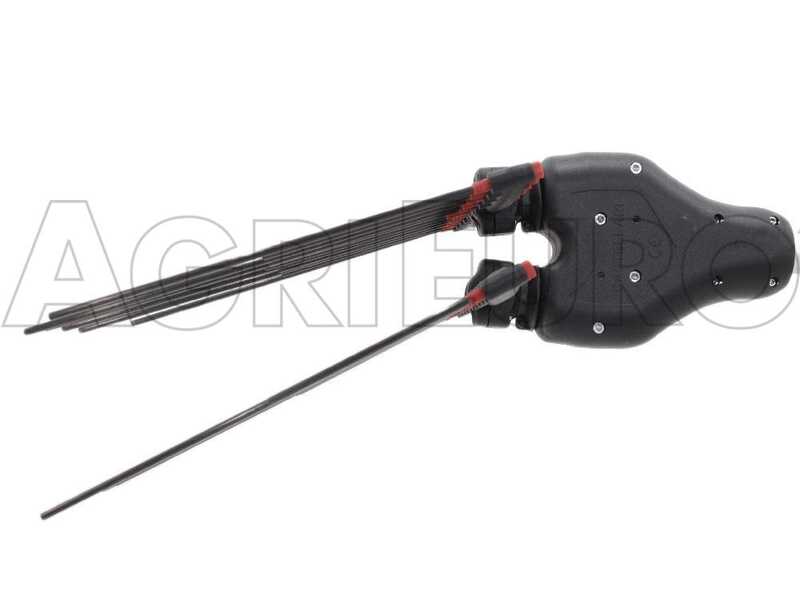 Castellari Tornado Carbon C V3 - Peigne vibreur &eacute;lectrique &agrave; batterie de type automobile avec c&acirc;ble inclus - Perche t&eacute;lescopique en carbone 180/240 cm