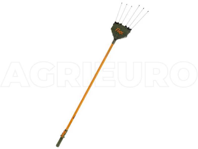 Peigne vibreur &eacute;lectrique &agrave; batterie Oliviero Flex Basic t&eacute;lescopique, perche aluminium 220-340 cm