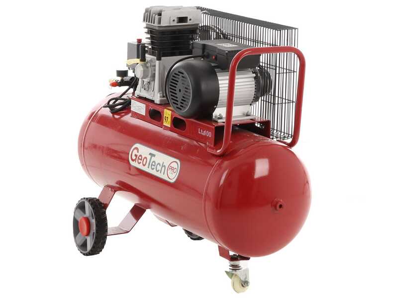 GeoTech Pro BACP100-10-3 - Compresseur d'air &eacute;lectrique &agrave; courroie - Moteur 3 CV - 100 L - 10 bars