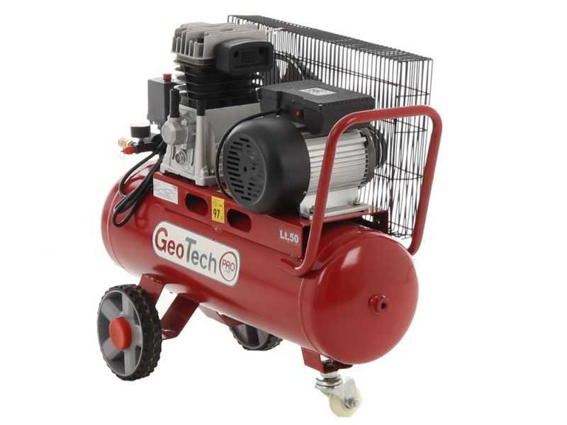 GeoTech-Pro BACP50 - Compresseur d'air &eacute;lectrique &agrave; courroie -10-3 moteur 3 CV - 50 litres - 10 bars