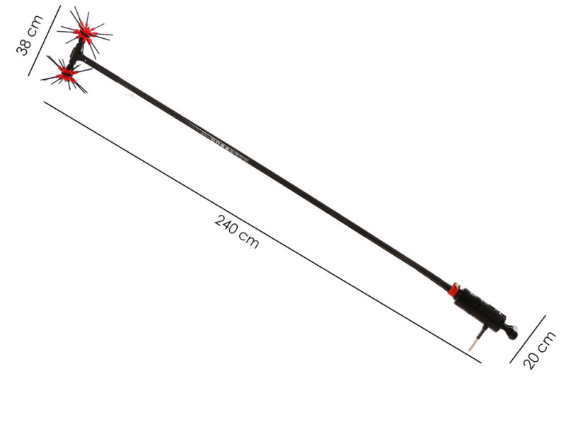 Peigne vibreur &eacute;lectrique Agrotechnic X.4 Full Carbon - perche carbone 200 cm - l&eacute;ger