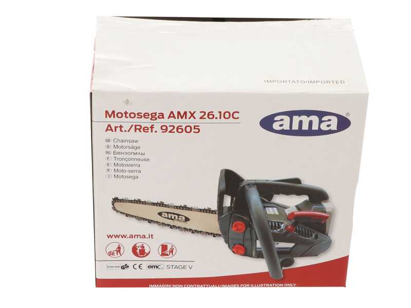 AMA AMX 26.10C - Tron&ccedil;onneuse de taille thermique - Lame carving de 25 cm