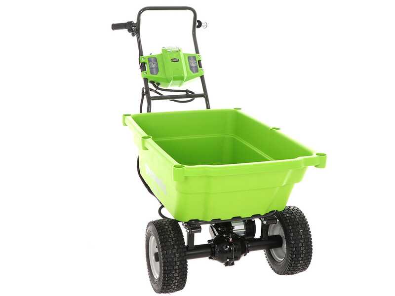 Brouette &agrave; batterie sur roues Greenworks G40GC Garden Cart 40V- Brouette &eacute;lectrique