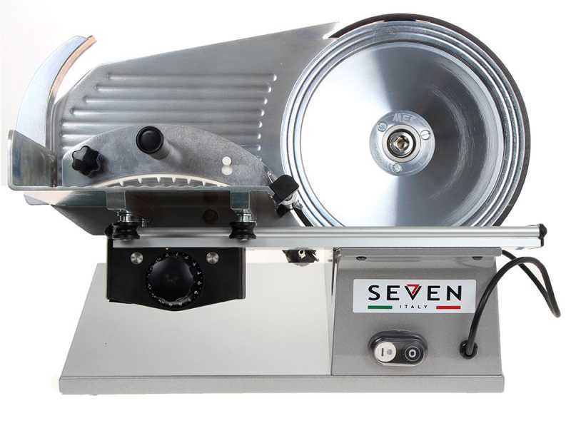 Seven Italy PS 250 PRO Silver - Trancheuse avec lame de 250 mm - aff&ucirc;teur compris - 180 Watts