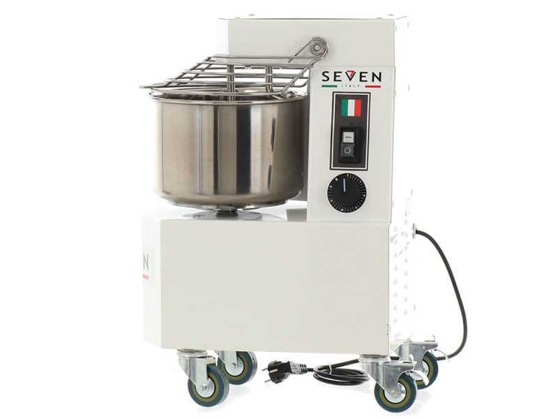 P&eacute;trin &agrave; spirale professionnel Seven Italy GH 10 - 230 V - Avec roues et Minuterie