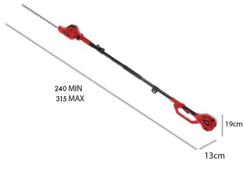 Blue Bird R3S - Taille-haie &eacute;lectrique sur perche de rallonge t&eacute;lescopique - 40V/2,5Ah