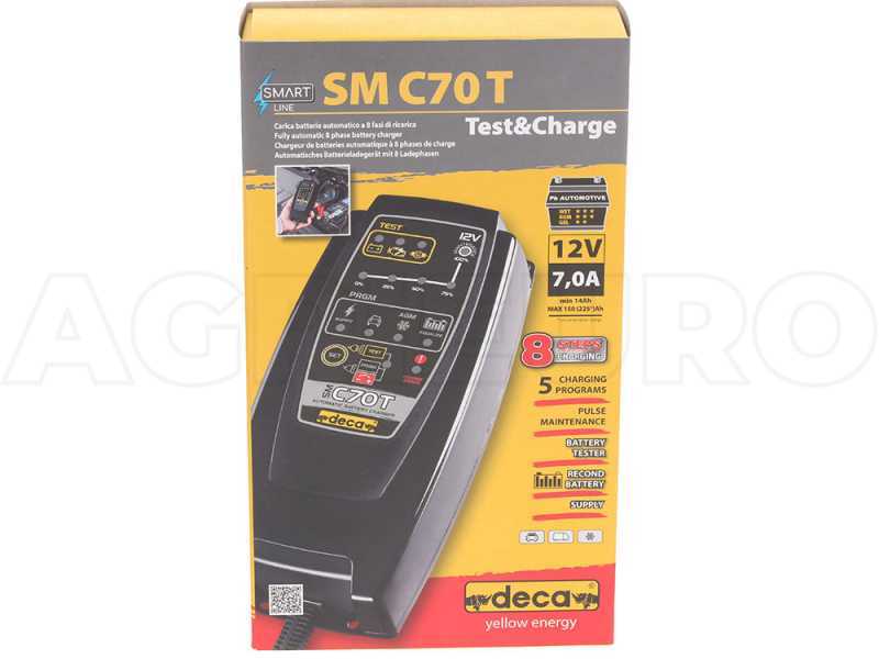 Chargeur de batterie automatique et mainteneur de charge DECA SM C70T - batteries jusqu'&agrave; 150Ah