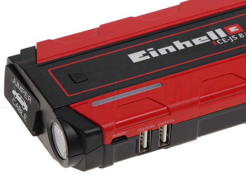 Einhell CE-JS 8 - D&eacute;marreur portable multifonction - d&eacute;marreur de 12V - batterie externe