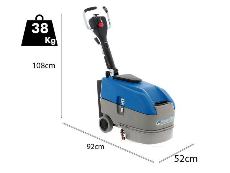 Autolaveuse &agrave; batterie Fiorentini Delux 350 - Laveuse de sol &agrave; batterie - 2x(12v 18ah)