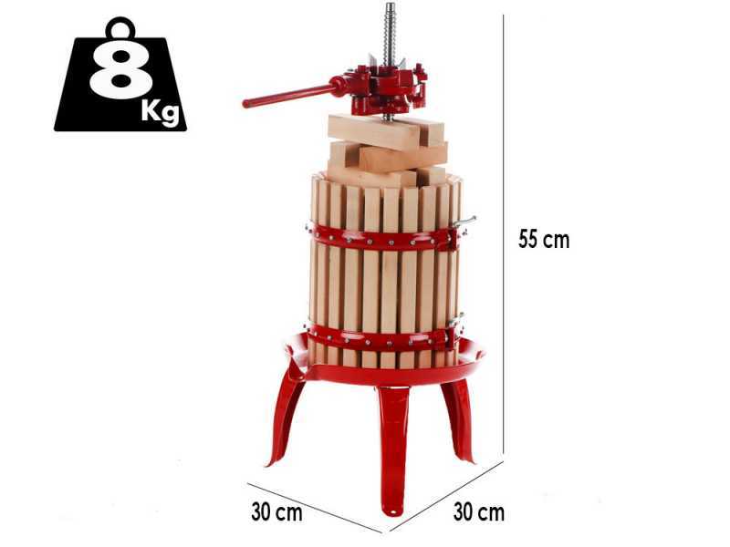 Baesso Torchio 15 - Pressoir &agrave; raisin manuel - 4 lt