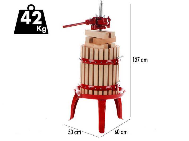 Baesso Torchio 30 - Pressoir &agrave; raisin manuel - 32 lt