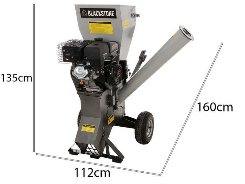 Blackstone CSB150E-L - Broyeur de branches thermique - Moteur &agrave; essence Loncin 15 CV - D&eacute;marrage &eacute;lectrique