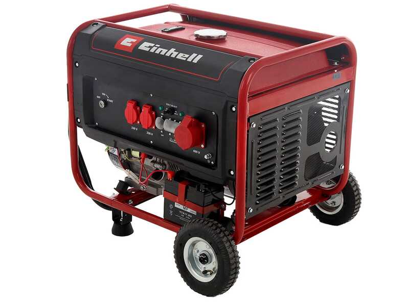 Einhell TC-PG 55/E5 - Groupe &eacute;lectrog&egrave;ne 5.5 kW triphas&eacute; &agrave; essence 4T - Sur chariot