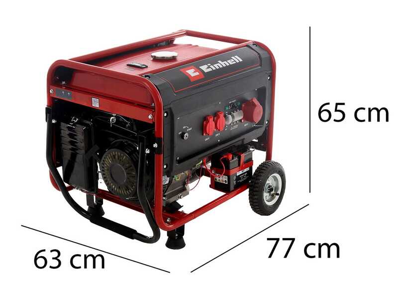 Einhell TC-PG 55/E5 - Groupe &eacute;lectrog&egrave;ne 5.5 kW triphas&eacute; &agrave; essence 4T - Sur chariot