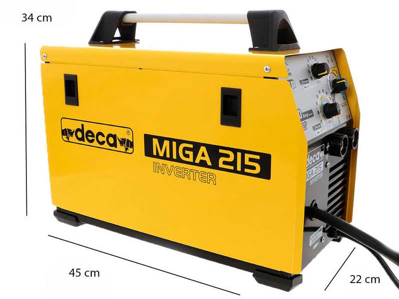 Poste &agrave; souder &agrave; fil inverter multi-proc&eacute;d&eacute;s continu Deca MIGA 215 1Ph 230/50-60 - GAZ/NO GAZ
