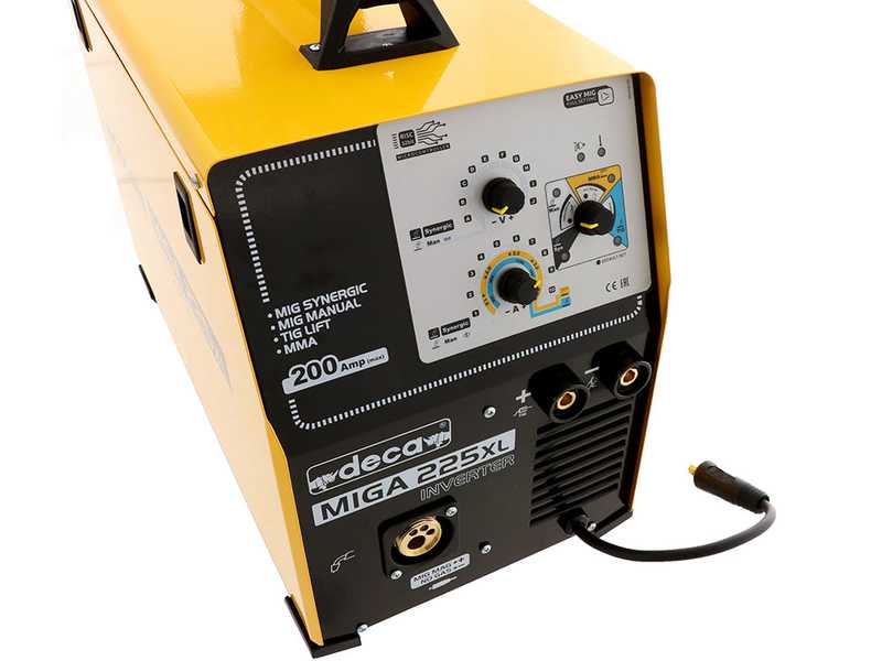 Poste &agrave; souder &agrave; fil inverter multi-proc&eacute;d&eacute;s Deca MIGA 225XL 1Ph 230/50-60 - GAZ/NO GAZ