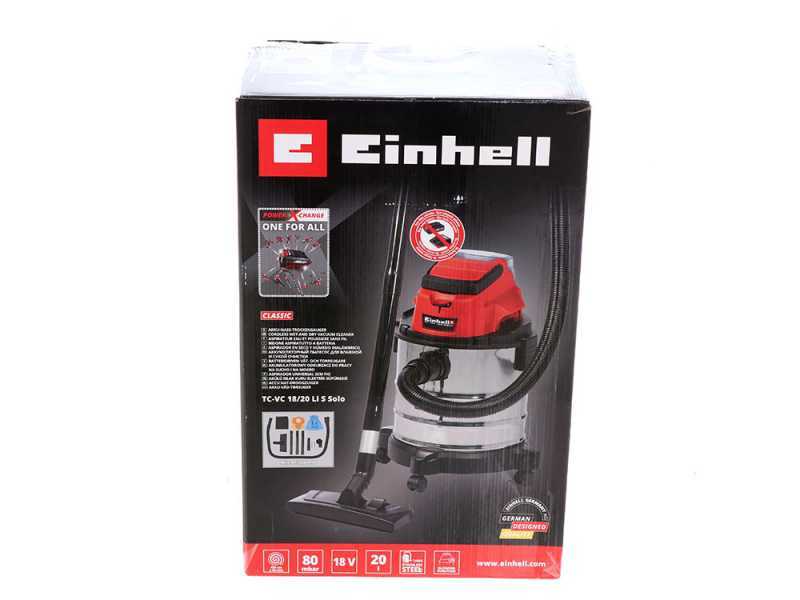 Einhell TC-VC 18/20 Li - Aspirateur solides et liquides &agrave; batterie - 18V 2,5Ah