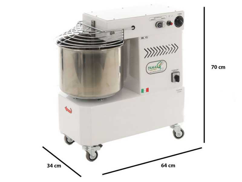 P&eacute;trin &agrave; spirale  Famag IM15 &agrave; 10 vitesses avec moteur &eacute;lectrique monophas&eacute; - 15 KG