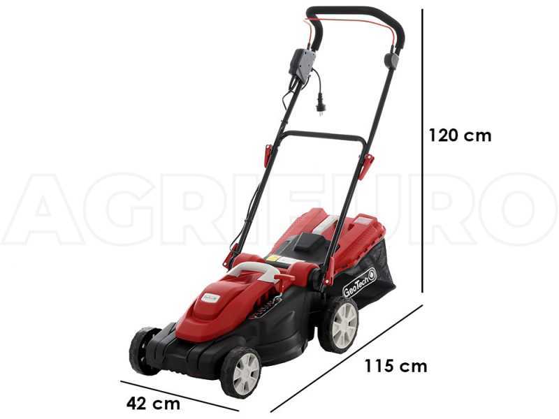 GeoTech TTD 380 B-MW - Tondeuse &agrave; gazon &eacute;lectrique - 1600W - Coupe de 38&nbsp;cm