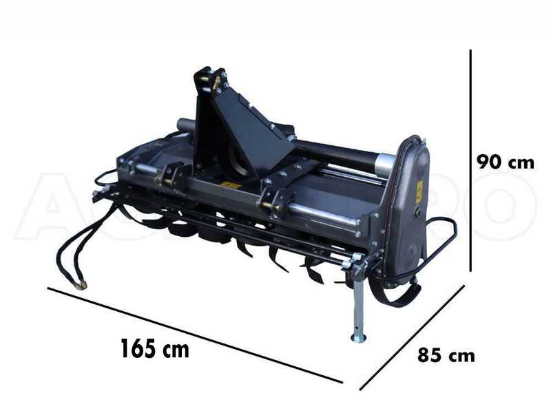 Blackstone BHTL-150 - Fraise rotative pour tracteur s&eacute;rie m&eacute;dium-lourde - D&eacute;port hydraulique