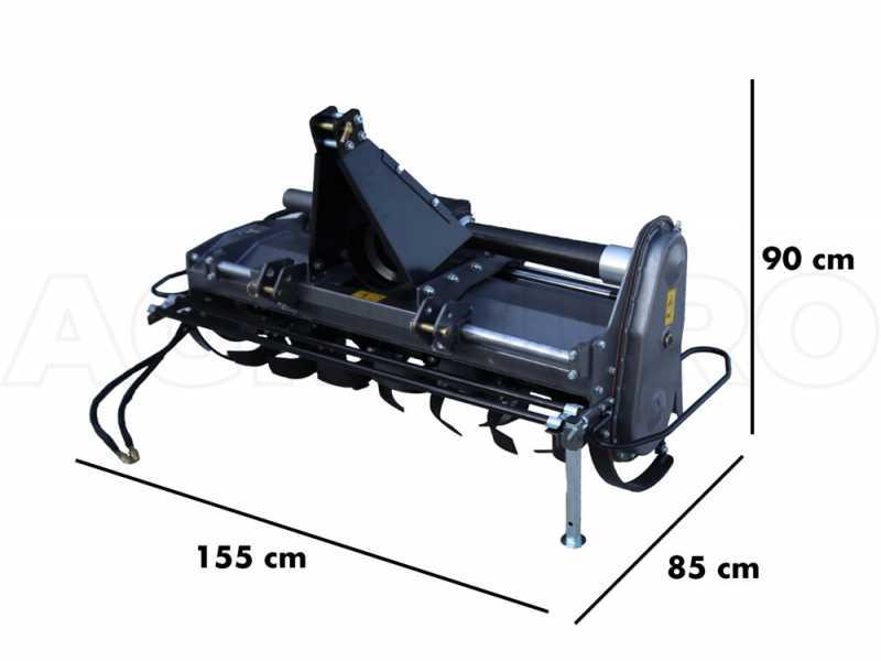 Blackstone BHTL-125 - Fraise rotative pour tracteur s&eacute;rie m&eacute;dium-lourde - D&eacute;port hydraulique