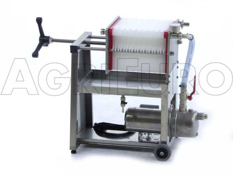 Filtre &agrave; plaques et cartons 20x20 AF20 - ch&acirc;ssis/pompe en acier INOX